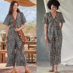 NWT Sundance Paisley Daybreak Jumpsuit Floral Blue XS